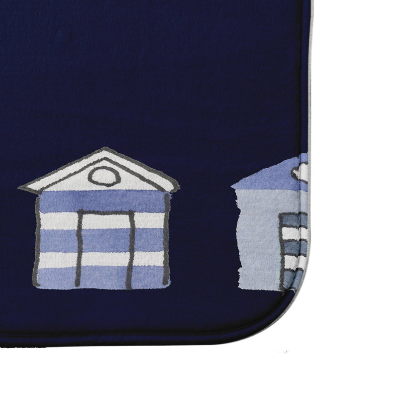 Tapis de bain Donahue, l 21 po x L 34 po, Bleu marine