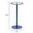iDesign Round Pedestal Drink Table for Small Spaces