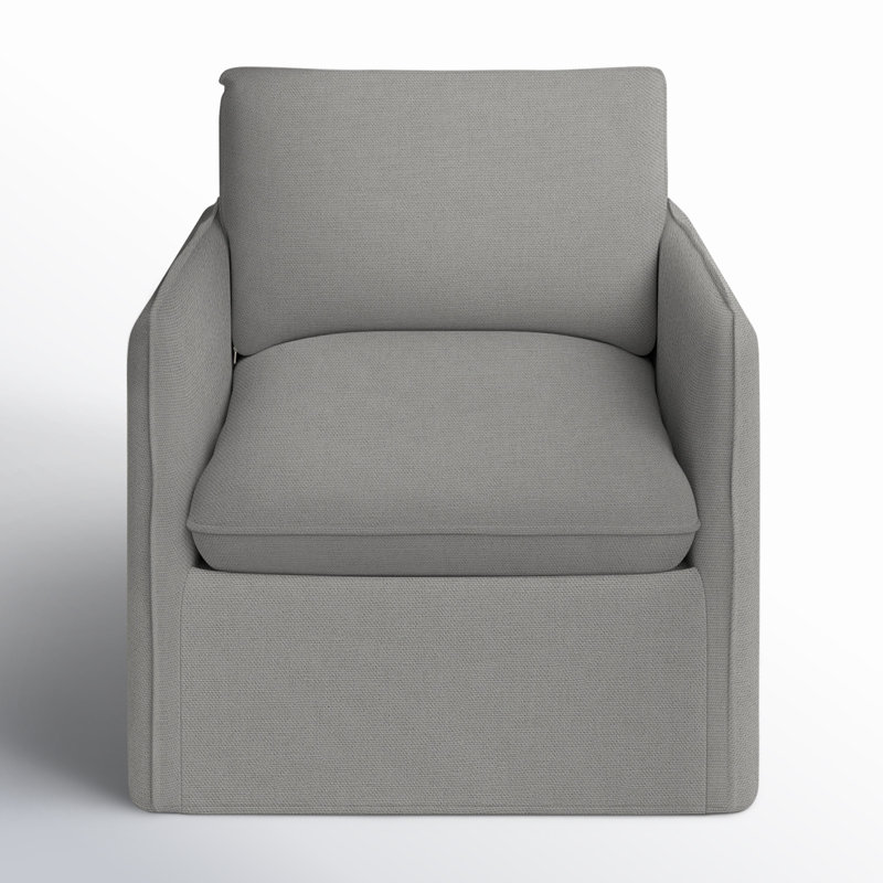 Fauteuil Bellatrix, Toile gris clair Bayou