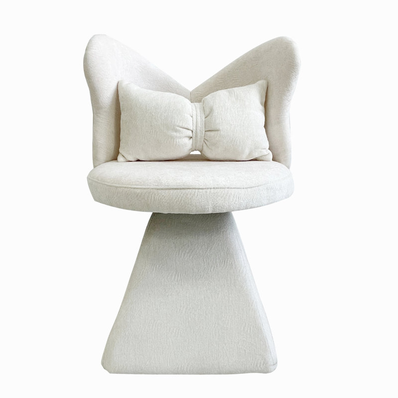 Chaise de coiffeuse avec dossier papillon, chaises d'appoint pivotantes, tabouret de maquillage pour coiffeuse de chambre à coucher