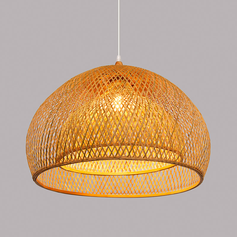 Grian 1 - Light Light Brown Single Pendant, 11.81" H x 17.71" W x 17.71" D