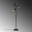 Lampe sur pied industrielle, structure en métal noir, 14,6 po x 14,6 po x 63,8 po | Plaque de base: 11,8 po x 0,8 po | 3 prises E14 (40 W maximum), interrupteur marche / arrêt sur le câble, éclairage élégant pour la décoration intérieure moderne | Certifié IP20-483288621-483288620
