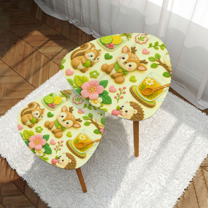 Ensemble de 2 tables basses gigognes Triangle