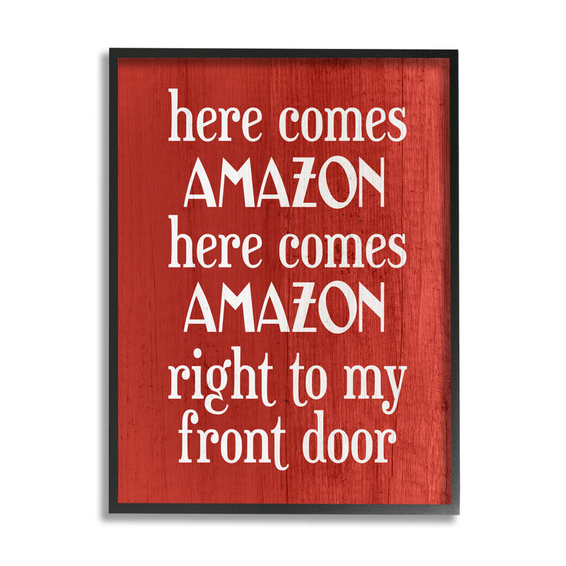 «Here Comes Amazon» par Lil 'Rue - Impression sur toile, H 14 po x l 11 po x P 1,5 po, Giclée encadrée noir minuit