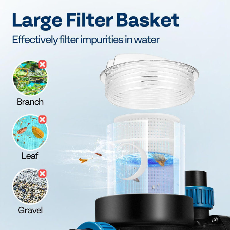2HP Self Primming Swimming Pool Pump with Timer