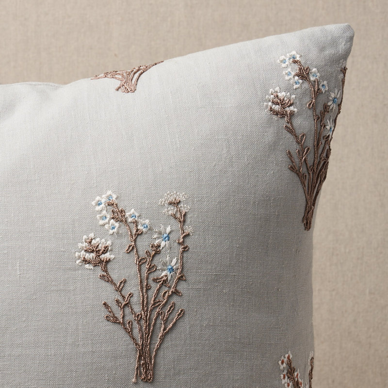 Stora Embroidery Pillow, Mineral
