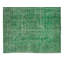 Tapis vert 6,5 x 10 pi, tapis en laine turque fabriqué à la main sur fond vert