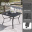 Ensemble de salle à manger de patio en aluminium 5 pièces avec chaises en textilène et trou pour parasol-920589488-920589490