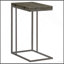 Table à collation grise et noire patinée avec plateau extensible