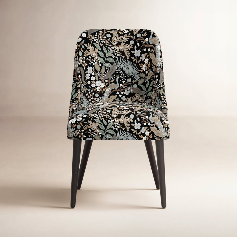 Tara Dining Chair, Rpc Peacock Black Linen