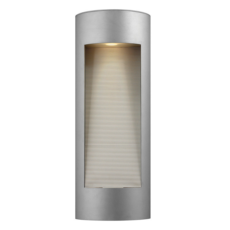 Plafonnier encastré d'extérieur 2 lumières Luna, H 24 po x l 9 po x P 4 po, Bronze, DEL