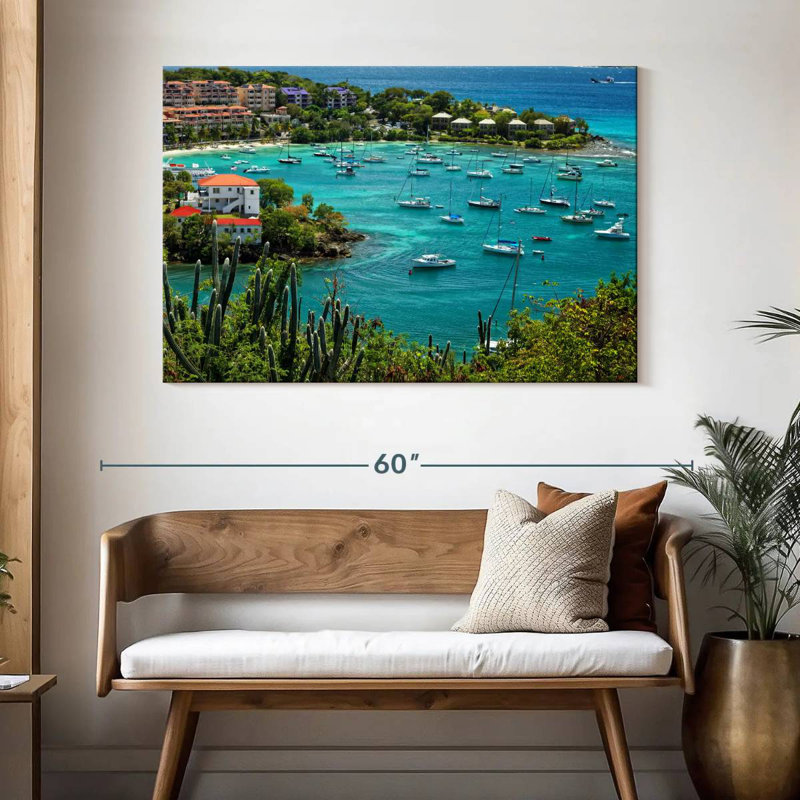 Mehar Cruz Bay Harbor Boats, 32" H x 48" W