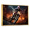 Motocyclette orange et noire - art sur toile