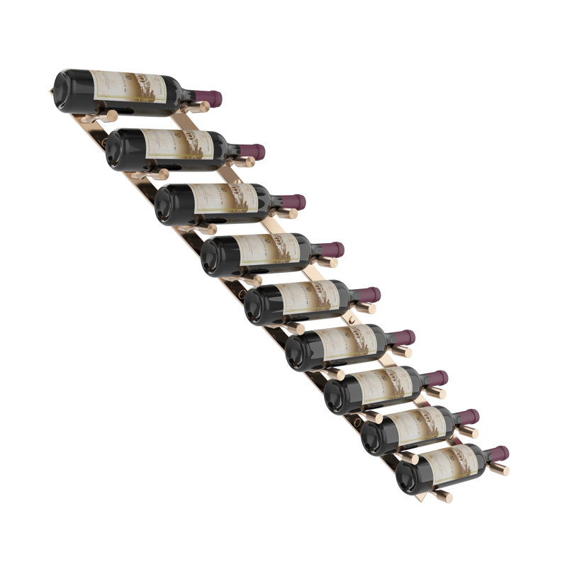 Ensemble de porte-bouteilles Bronc, Bronze doré, 45" H x 13" W x 4.5" D