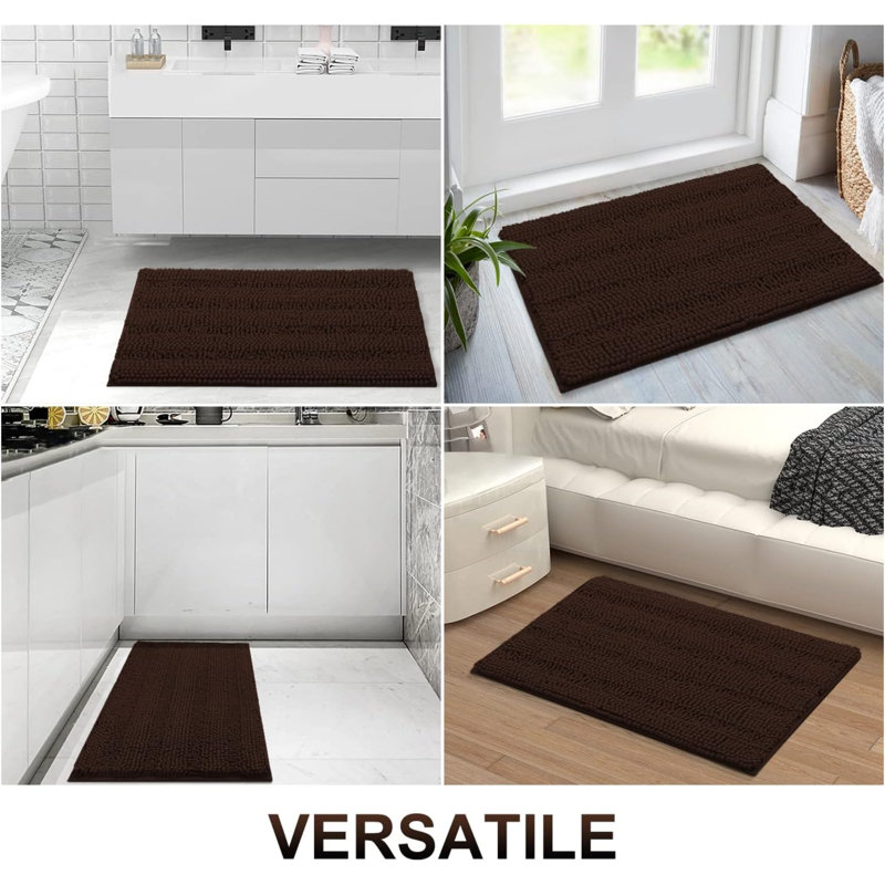 Watervliet Non-Slip Bath Mat, Brown