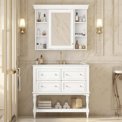 Meuble-lavabo 36 po avec armoire à pharmacie