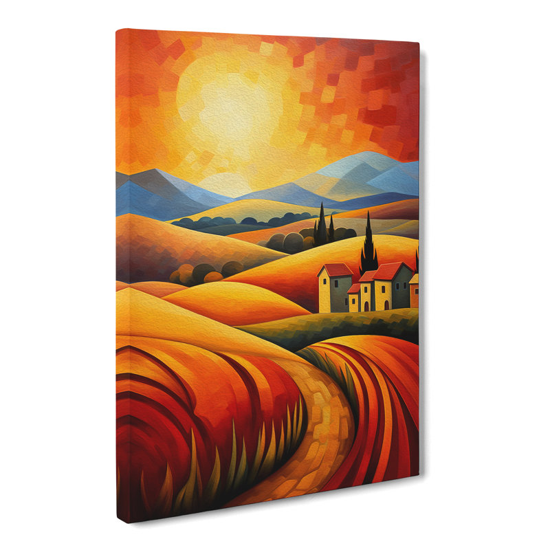 Landscape Cubism No.2 - No Frame Print, 60cm H x 40cm W x 3cm D