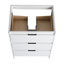 Meuble-lavabo autoportant de 36 po avec lavabo en résine, 1 armoire de rangement et 1 petite armoire murale, tiroirs à fermeture en douceur et porte