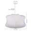 Luminaire suspendu blanc minimaliste en tissu pour le salon-1905996750