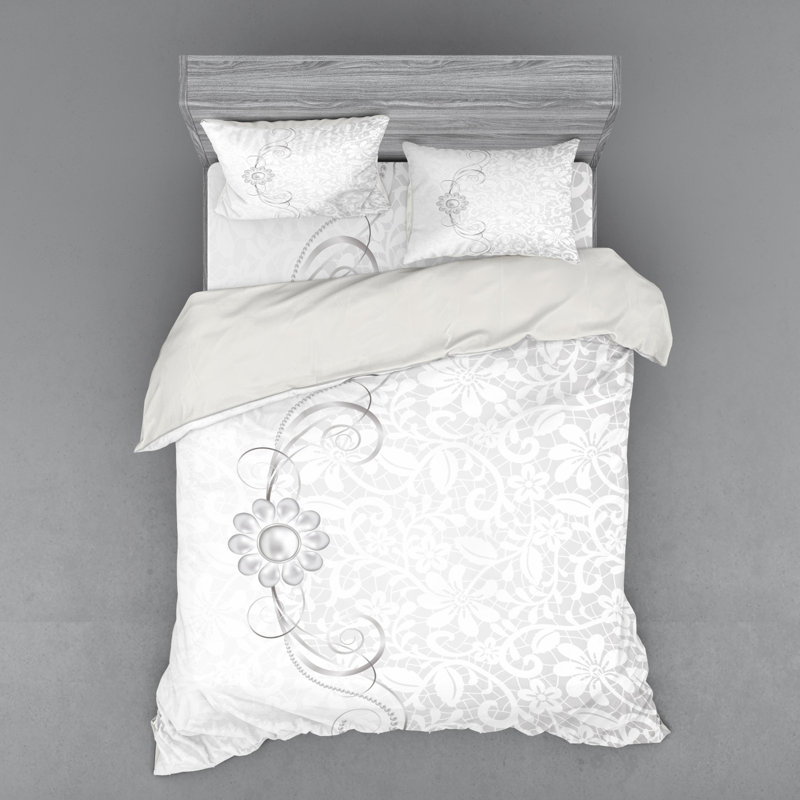 Ensemble de housse de couette en microfibre gris, Housse de couette grand + 3 pièces supplémentair