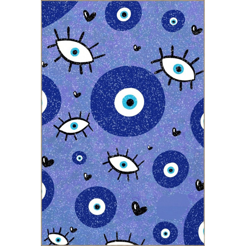 Tapis bleu lavable, Sous-tapis carré 3 pi 3 po inclus