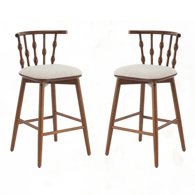 Indoor Wooden Barstool Set Of 2