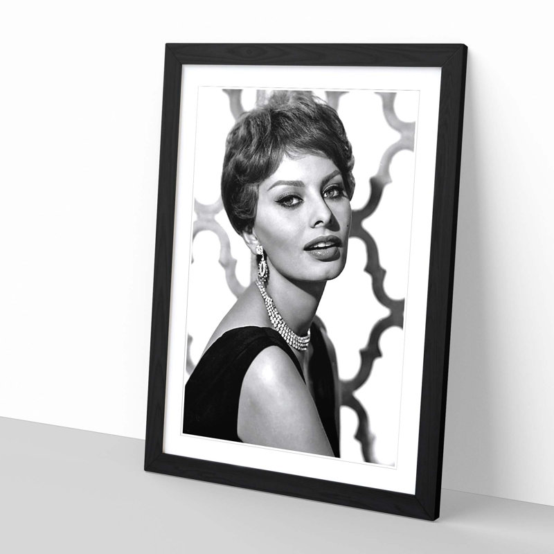 Single Picture Frame Print, Black