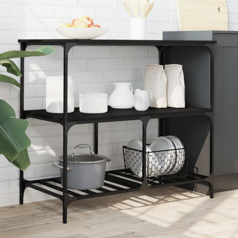 Ohler Metal Bar Cart, Black