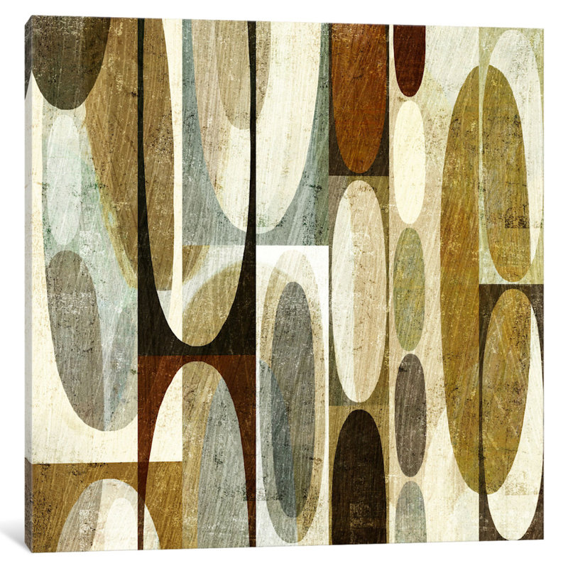 Mod Pods, impression sur toile tendue, H 12 po x l 12 po x P 0,75 po, Toile tendue, Pas de tapis