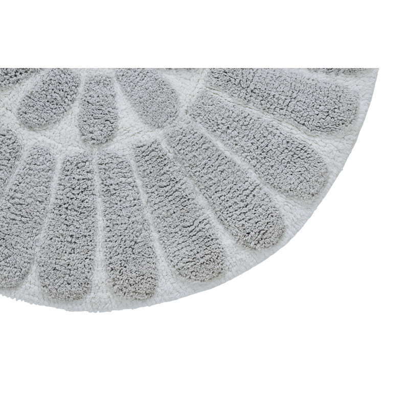 Tapis pour salle de bain Cressona, Blanc / gris clair