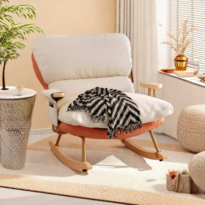 Chaise berçante tendance, Orange