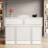 Crystle Rectangle Manufactured Wood Reception Desk-2076066366