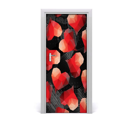 Geometric Heart Door Decal