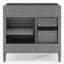 Meuble-lavabo de salle de bain 36 po sans lavabo supérieur, armoire de rangement moderne avec 2 tiroirs et un tiroir basculant, structure en bois massif (NoT INCLUDE BASIN SINK)-1878407112-1878407116