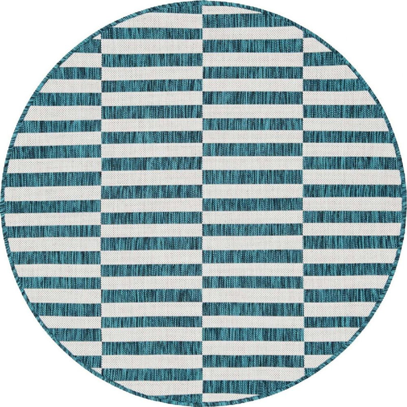 Outdoor Glimmer Area Rug Foliage Color, Round 4'