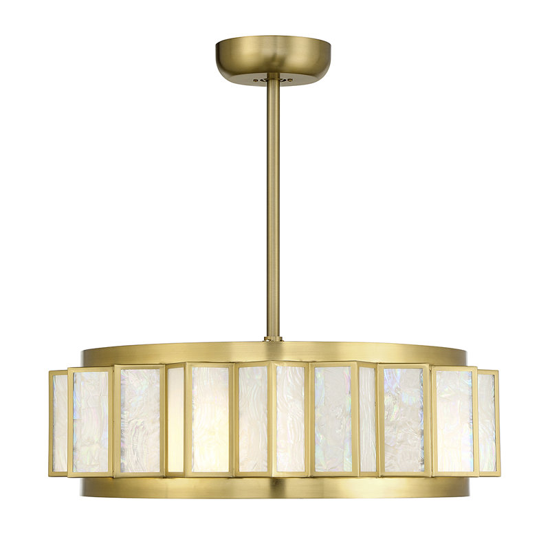Gideon 4-Light LED Fan D'Lier in Warm Brass