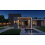 Outdoor Black Square IP44 Wall Light, E27 Weatherproof Porch and Garden Lamp 9 Inch/23cm