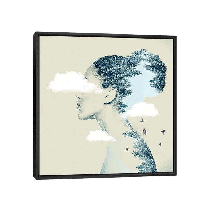 Double Exposure Hair I by Vin Zzep - Print on Canvas, Black Framed, 45.72 cm H x 45.72 cm W