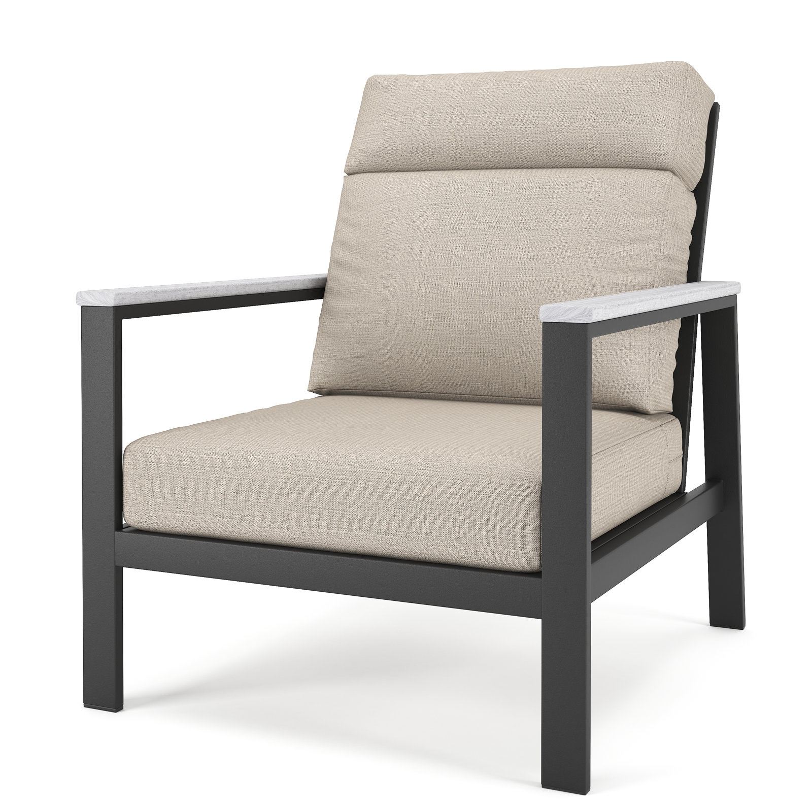 Townsend Sunbrella® Patio Lounge Chair, Cast Silver, White, Yes