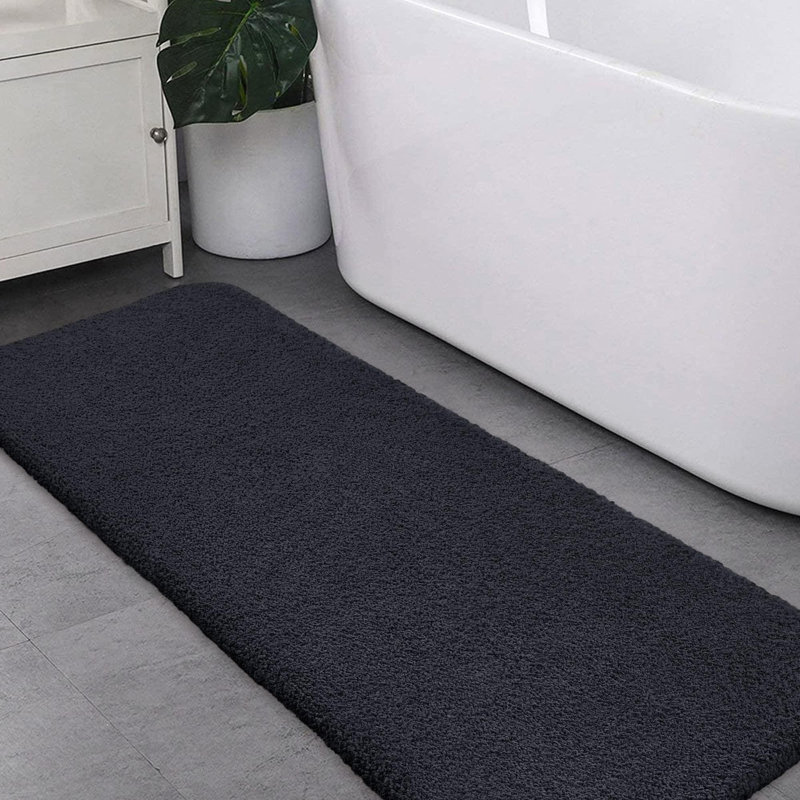 Non-Slip Extra Large Rectangle Bath Rug, Black