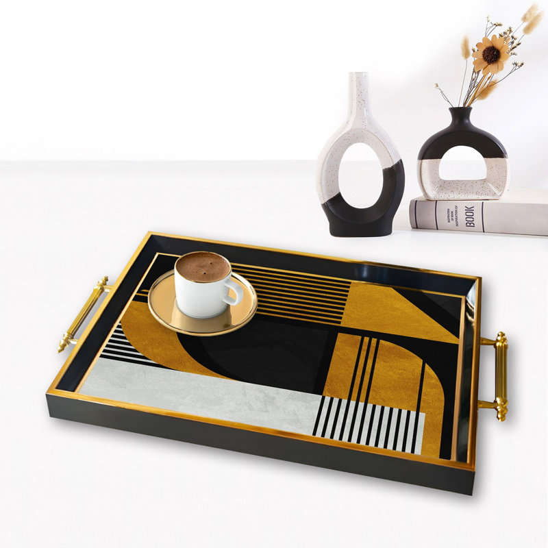 Elegant Glass Tray, 19.7 x 11.4 x 1.4 inches | 100% Durable Glass Construction | Easy to Clean with Damp Cloth | Ideal for Serving, Decorative Display, and Organizing | Stylish Addition to Home Décor