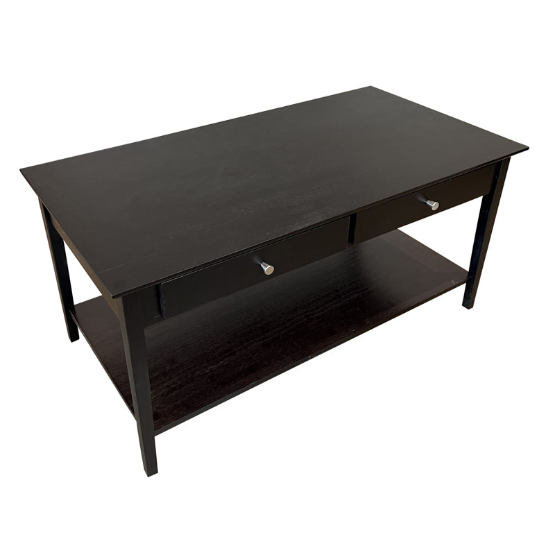 Amreece Solid Wood Single Coffee Table, Charcoal Gray