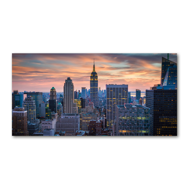 Manhattan New York - Wrapped Canvas Print