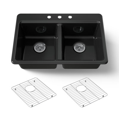 Riverby 33 In. Top-Mount Double-Bowl Kitchen Sink