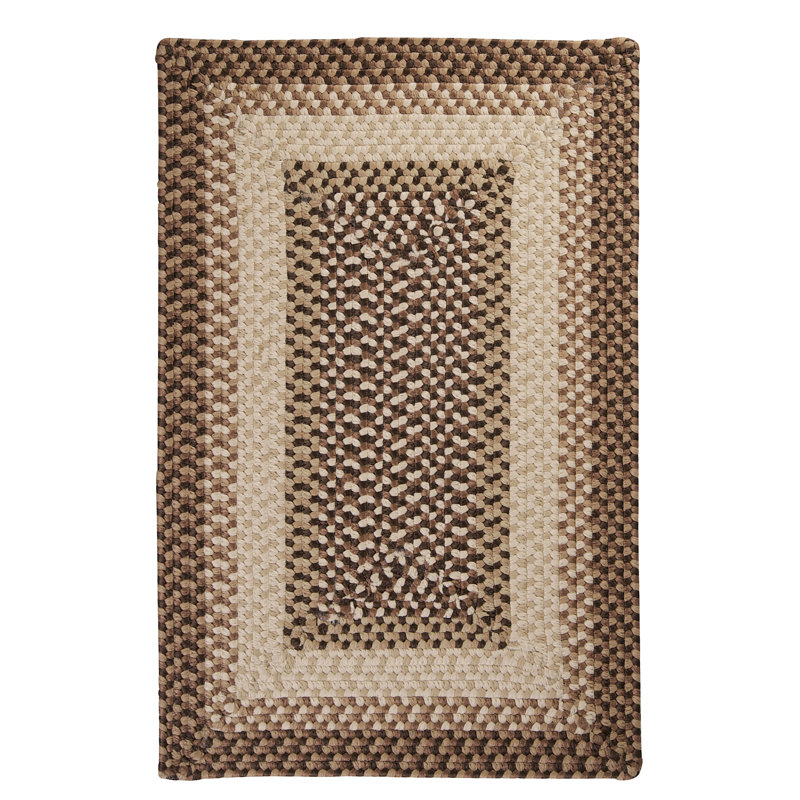 Dietz Braided Brown Rug, Rectangle 5' x 8'