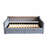 Daybed With 2 Storage Drawers And 2-Tier Shelf, Upholstered Bed Frame With Smart LED Light And USB, Type-C Port