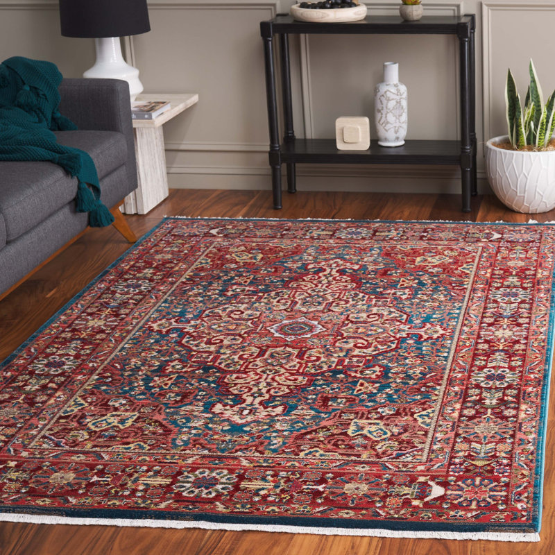 Tapis performance oriental Kurtz, Rectangulaire 8 pi x 10 pi, Blue/Red