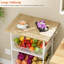 Chariot de cuisine pour micro-ondes avec paniers à fruits, support de table à micro-ondes à 4 niveaux avec rangement