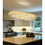 Lustre 32 po ovale moderne en cristal argenté-130141331