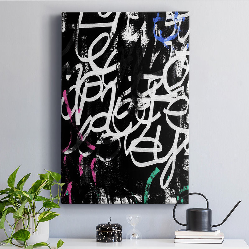 Graffiti Scribe I On Canvas Print